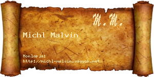 Michl Malvin névjegykártya